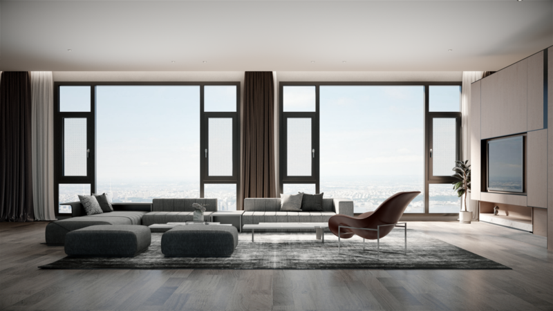 105断桥窗纱一体平开窗